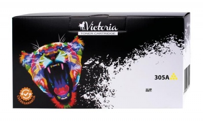 CE412A Lézertoner LaserJet Pro 300 MFP M375 nyomtatóhoz, VICTORIA TECHNOLOGY 305A, sárga, 2,6k